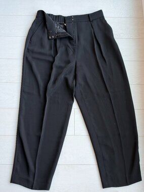 RW&CO High-Waisted Straight-Leg Black Pants Size 12